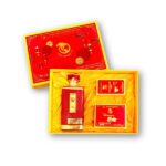 Hộp quà tết đỏ 1 chai rượu + 1 hộp sợi + 1 hộp bánh PTA02 - Ảnh 2